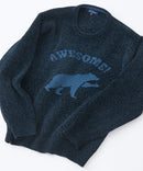 【BLUE STANDARD/ブルースタンダード】モールジャガードニット セーター アニマル 冬服 防寒 暖服