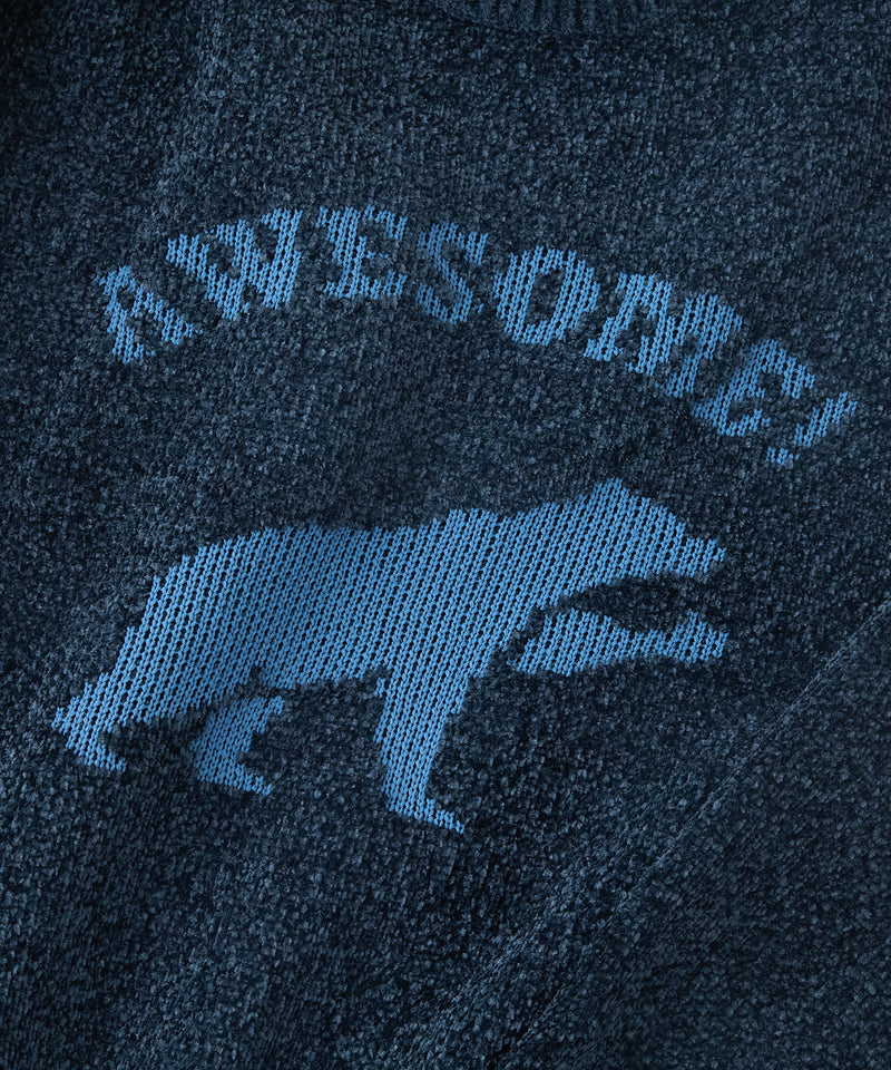 【BLUE STANDARD/ブルースタンダード】モールジャガードニット セーター アニマル 冬服 防寒 暖服