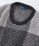 【BLUE STANDARD/ブルースタンダード】モールチェックニット セーター 冬服 防寒 暖服