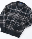 【BLUE STANDARD/ブルースタンダード】モールチェックニット セーター 冬服 防寒 暖服