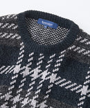 【BLUE STANDARD/ブルースタンダード】モールチェックニット セーター 冬服 防寒 暖服