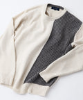 【BLUE STANDARD/ブルースタンダード】モール切り替えニット セーター 冬服 防寒 暖服