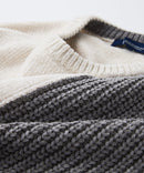 【BLUE STANDARD/ブルースタンダード】モール切り替えニット セーター 冬服 防寒 暖服