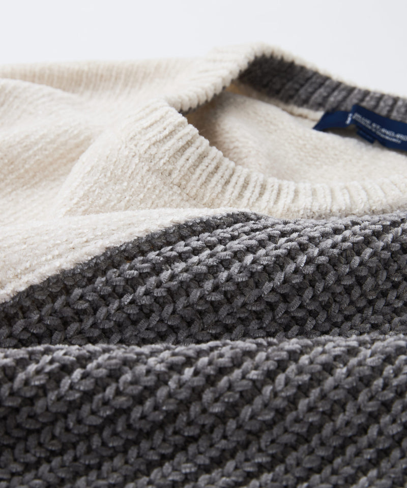 【BLUE STANDARD/ブルースタンダード】モール切り替えニット セーター 冬服 防寒 暖服