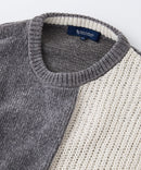 【BLUE STANDARD/ブルースタンダード】モール切り替えニット セーター 冬服 防寒 暖服