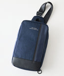 【BLUE STANDARD/ブルースタンダード】切り替え フェイクレザー ボディーバッグ