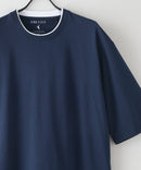 ZEROSTAIN フェイクレイヤード ビッグシルエット キーネック クルーネック Tシャツ 汗染みの目立ちにくいTシャツ 防汚 ＵＶカット ZERO STAIN