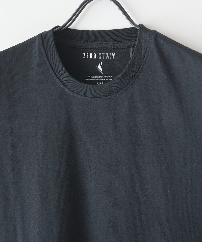 クルーネックノースリーブ 防汚 ＵＶカット	【汗染みの目立ちにくいTシャツ ZEROSTAIN/ゼロステイン】