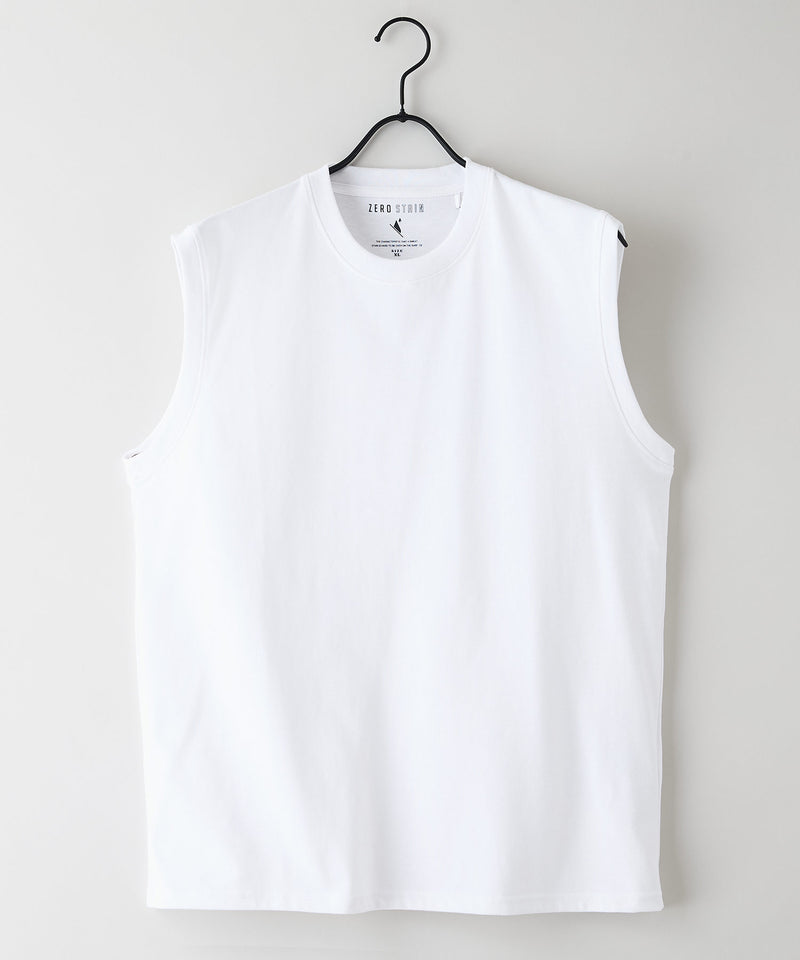 クルーネックノースリーブ 防汚 ＵＶカット	【汗染みの目立ちにくいTシャツ ZEROSTAIN/ゼロステイン】