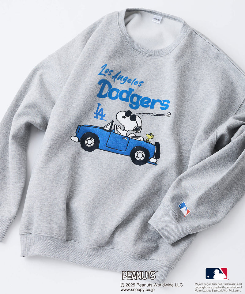 【PEANUTS×MLB】オリジナルデザイン 裏起毛トレーナー ヤンキース ドジャース カブス キャラクター