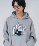 【MOOMIN/ムーミン】【ユニセックスデザインでリンクコーデにも◎】裏起毛プルオーバーパーカー フーディ 保温 キャラクター ムーミン ニョロニョロ リトルミイ スティンキー