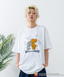新柄追加！！【TOM AND JERRY/トムとジェリー】オリジナルデザイン 刺繍 Tシャツ ジェリー タフィー ドロップショルダー ビッグシルエット ユニセックス キャラクター