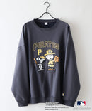 【PEANUTS/ピーナッツ】【ユニセックスデザインでリンクコーデにも◎】MLB×PEANUTS 裏起毛トレーナー 保温 キャラクター ドジャース ヤンキース パイレーツ ❘ジーンズメイト公式オンラインショップ