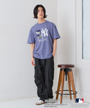 【PEANUTS×MLB】オリジナルデザインTシャツ 刺繍 ドロップショルダー ユニセックス