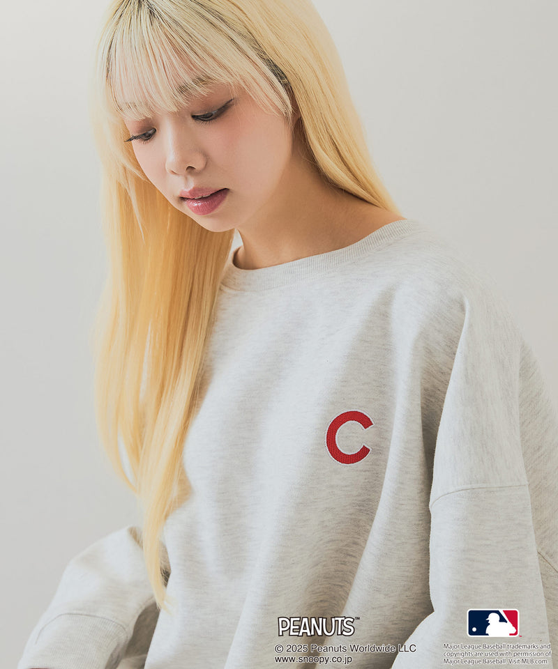 【PEANUTS×MLB】オリジナルデザイン 裏起毛トレーナー ヤンキース ドジャース カブス キャラクター