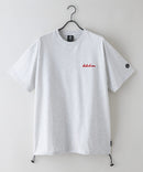 【BRKNHOME/ブロークンホーム】×【ZERO STAIN/ゼロステイン】【裾・袖ドローコードで変化】コラボTシャツ 汗染み防止 チェーン刺繍 オーバーサイズ