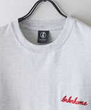 【BRKNHOME/ブロークンホーム】×【ZERO STAIN/ゼロステイン】【裾・袖ドローコードで変化】コラボTシャツ 汗染み防止 チェーン刺繍 オーバーサイズ
