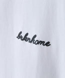 【BRKNHOME/ブロークンホーム】×【ZERO STAIN/ゼロステイン】【裾・袖ドローコードで変化】コラボTシャツ 汗染み防止 チェーン刺繍 オーバーサイズ