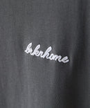【BRKNHOME/ブロークンホーム】×【ZERO STAIN/ゼロステイン】【裾・袖ドローコードで変化】コラボTシャツ 汗染み防止 チェーン刺繍 オーバーサイズ