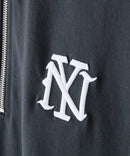 【SAVIER/サビアー】×【ZERO STAIN/ゼロステイン】【NYロゴ立体刺繍】コラボ ハーフジップ Tシャツ オーバーサイズ 汗染み防止 ストリート・スケーター