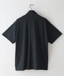 【SAVIER/サビアー】×【ZERO STAIN/ゼロステイン】【NYロゴ立体刺繍】コラボ ハーフジップ Tシャツ オーバーサイズ 汗染み防止 ストリート・スケーター