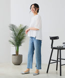 【C-FORT POINT/フォートポイント】異素材切り替えデザインブラウス プルオーバー きれいめ オフィス 通勤 学校行事 ママコーデ ❘ジーンズメイト公式オンラインショップ