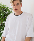 【汗染みの目立ちにくいTシャツ ZEROSTAIN/ゼロステイン】フェイクレイヤード ビッグシルエット キーネック クルーネック Tシャツ 防汚 ＵＶカット ❘ジーンズメイト公式オンラインショップ