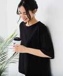 【C-FORT POINT/フォートポイント】異素材切り替えデザインブラウス プルオーバー きれいめ オフィス 通勤 学校行事 ママコーデ ❘ジーンズメイト公式オンラインショップ