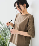 【C-FORT POINT/フォートポイント】異素材切り替えデザインブラウス プルオーバー きれいめ オフィス 通勤 学校行事 ママコーデ ❘ジーンズメイト公式オンラインショップ