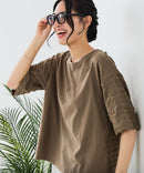 【C-FORT POINT/フォートポイント】異素材切り替えデザインブラウス プルオーバー きれいめ オフィス 通勤 学校行事 ママコーデ ❘ジーンズメイト公式オンラインショップ