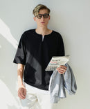 【汗染みの目立ちにくいTシャツ ZEROSTAIN/ゼロステイン】フェイクレイヤード ビッグシルエット キーネック クルーネック Tシャツ 防汚 ＵＶカット ❘ジーンズメイト公式オンラインショップ