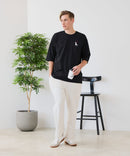 【ZERO STAIN/ゼロステイン】汗染みの目立ちにくいTシャツ ZEROSTAIN アニマルワンポイント刺繍オーバーサイズTシャツ 防汚 UVカット ❘ジーンズメイト公式オンラインショップ