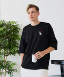 【ZERO STAIN/ゼロステイン】汗染みの目立ちにくいTシャツ ZEROSTAIN アニマルワンポイント刺繍オーバーサイズTシャツ 防汚 UVカット ❘ジーンズメイト公式オンラインショップ