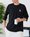 【ZERO STAIN/ゼロステイン】汗染みの目立ちにくいTシャツ ZEROSTAIN アニマルワンポイント刺繍オーバーサイズTシャツ 防汚 UVカット ❘ジーンズメイト公式オンラインショップ