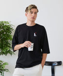 【ZERO STAIN/ゼロステイン】汗染みの目立ちにくいTシャツ ZEROSTAIN アニマルワンポイント刺繍オーバーサイズTシャツ 防汚 UVカット ❘ジーンズメイト公式オンラインショップ