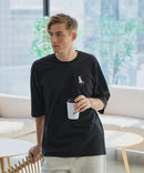 【ZERO STAIN/ゼロステイン】汗染みの目立ちにくいTシャツ ZEROSTAIN アニマルワンポイント刺繍オーバーサイズTシャツ 防汚 UVカット ❘ジーンズメイト公式オンラインショップ