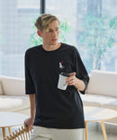 【ZERO STAIN/ゼロステイン】汗染みの目立ちにくいTシャツ ZEROSTAIN アニマルワンポイント刺繍オーバーサイズTシャツ 防汚 UVカット ❘ジーンズメイト公式オンラインショップ