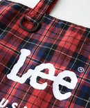 【Lee/リー】【Z世代に今人気の『おじっぽファッション』に合わせて新登場！】ロゴプリントチェックトートバッグ 大きめサイズ マチあり Dカン付き ❘ジーンズメイト公式オンラインショップ