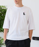 【ZERO STAIN/ゼロステイン】汗染みの目立ちにくいTシャツ ZEROSTAIN アニマルワンポイント刺繍オーバーサイズTシャツ 防汚 UVカット ❘ジーンズメイト公式オンラインショップ