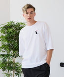 【ZERO STAIN/ゼロステイン】汗染みの目立ちにくいTシャツ ZEROSTAIN アニマルワンポイント刺繍オーバーサイズTシャツ 防汚 UVカット ❘ジーンズメイト公式オンラインショップ