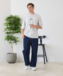 【ZERO STAIN/ゼロステイン】汗染みの目立ちにくいTシャツ ZEROSTAIN アニマルワンポイント刺繍オーバーサイズTシャツ 防汚 UVカット ❘ジーンズメイト公式オンラインショップ