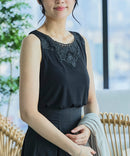 【C-FORTPOINT/フォートポイント】モチーフレースタンクトップ１ ブラック FREE ❘ジーンズメイト公式オンラインショップ