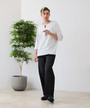 【汗染みの目立ちにくいTシャツ ZEROSTAIN/ゼロステイン】フェイクレイヤード ビッグシルエット キーネック クルーネック 7分袖Tシャツ 防汚 ＵＶカット ❘ジーンズメイト公式オンラインショップ