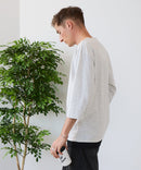 【汗染みの目立ちにくいTシャツ ZEROSTAIN/ゼロステイン】フェイクレイヤード ビッグシルエット キーネック クルーネック 7分袖Tシャツ 防汚 ＵＶカット ❘ジーンズメイト公式オンラインショップ