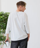 【汗染みの目立ちにくいTシャツ ZEROSTAIN/ゼロステイン】フェイクレイヤード ビッグシルエット キーネック クルーネック 7分袖Tシャツ 防汚 ＵＶカット ❘ジーンズメイト公式オンラインショップ