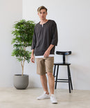 【汗染みの目立ちにくいTシャツ ZEROSTAIN/ゼロステイン】フェイクレイヤード ビッグシルエット キーネック クルーネック 7分袖Tシャツ 防汚 ＵＶカット ❘ジーンズメイト公式オンラインショップ