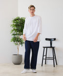 【ZERO STAIN/ゼロステイン】汗染みの目立ちにくいTシャツ ZEROSTAIN フットボール切り替え 7分袖 オーバーサイズ Tシャツ 防汚 UVカット ❘ジーンズメイト公式オンラインショップ