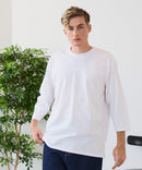 【ZERO STAIN/ゼロステイン】汗染みの目立ちにくいTシャツ ZEROSTAIN フットボール切り替え 7分袖 オーバーサイズ Tシャツ 防汚 UVカット ❘ジーンズメイト公式オンラインショップ