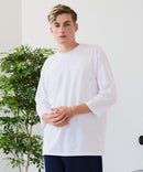 【ZERO STAIN/ゼロステイン】汗染みの目立ちにくいTシャツ ZEROSTAIN フットボール切り替え 7分袖 オーバーサイズ Tシャツ 防汚 UVカット ❘ジーンズメイト公式オンラインショップ