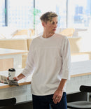 【ZERO STAIN/ゼロステイン】汗染みの目立ちにくいTシャツ ZEROSTAIN フットボール切り替え 7分袖 オーバーサイズ Tシャツ 防汚 UVカット ❘ジーンズメイト公式オンラインショップ